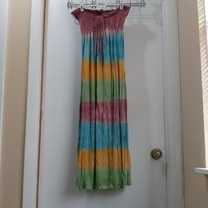 Rainbow Maxi dress, Sz M